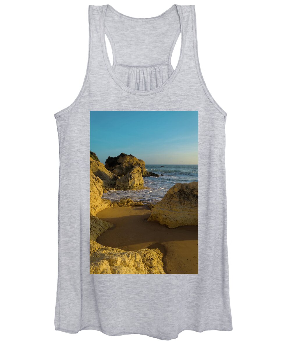 Beach Women's Tank Top featuring the photograph Sunset at Gale East Beach by Angelo DeVal