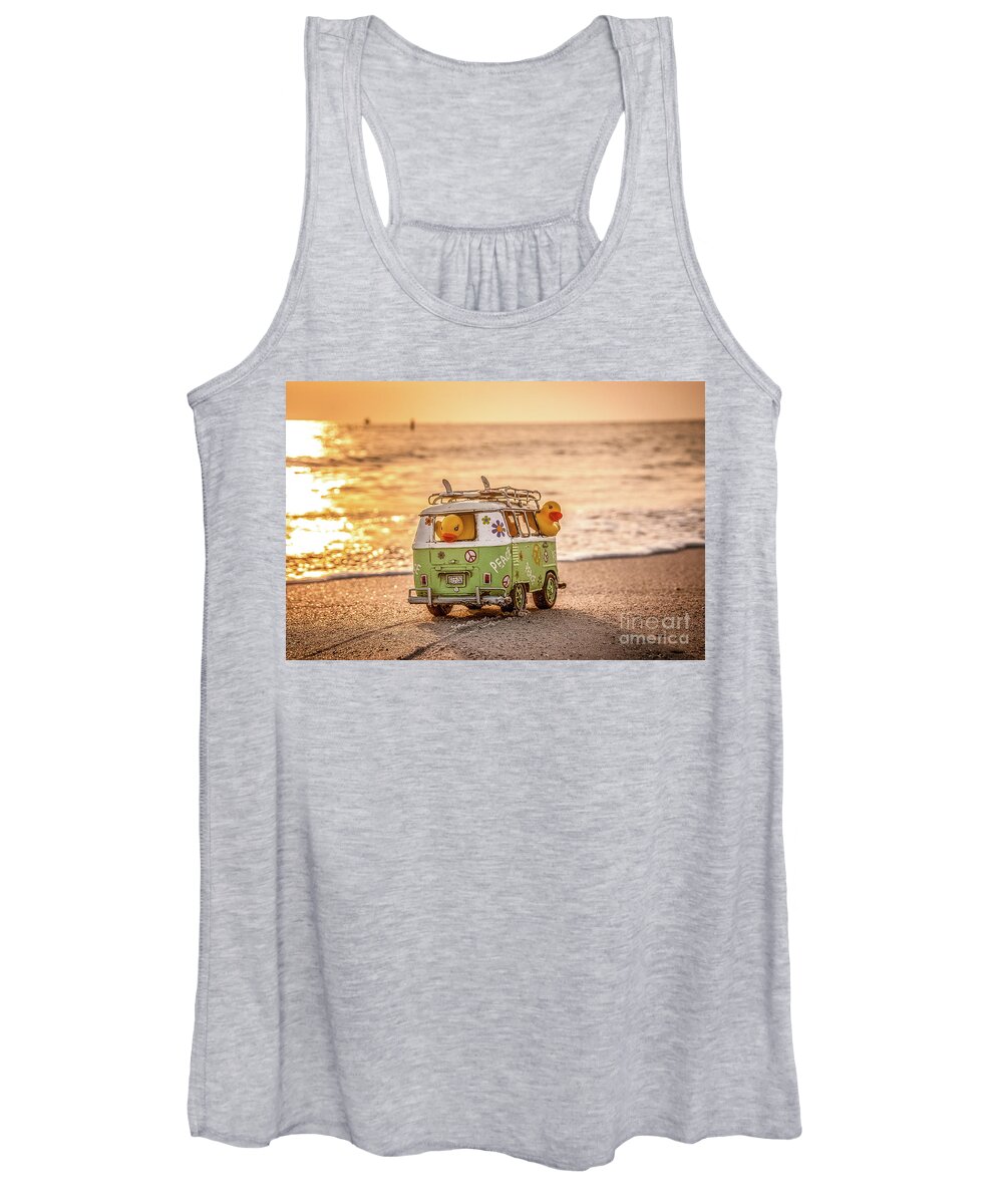 Clearwater Women's Tank Top featuring the photograph Surf's Up by John Hartung   ArtThatSmiles com