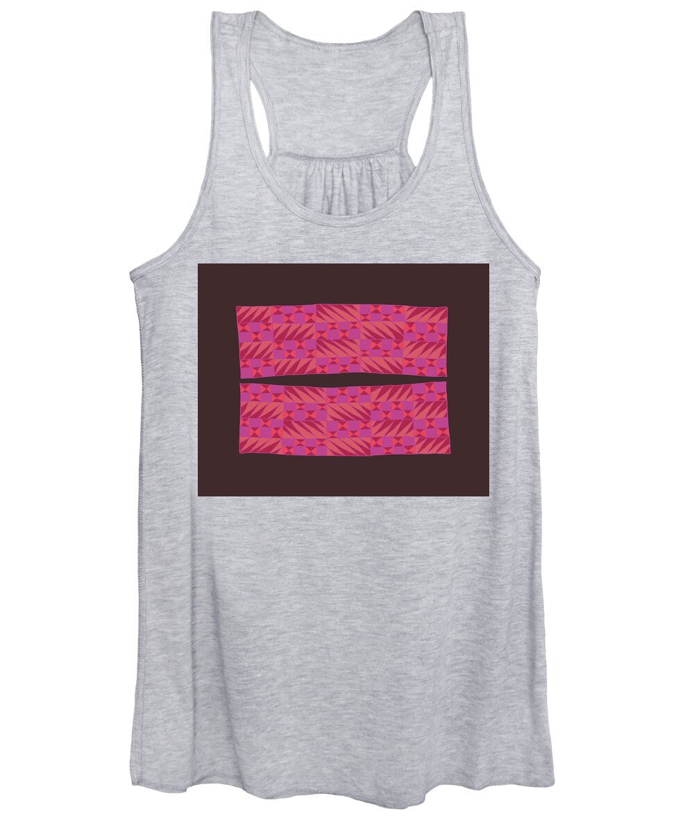  Women's Tank Top featuring the mixed media Tapa 4a by Doug Fischer