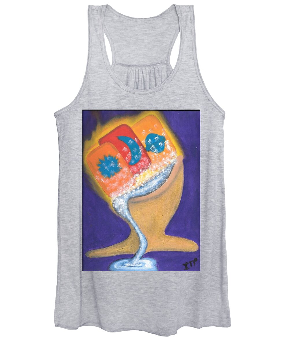 Tarot Women's Tank Top featuring the painting Tarot Tied by Esoteric Gardens KN