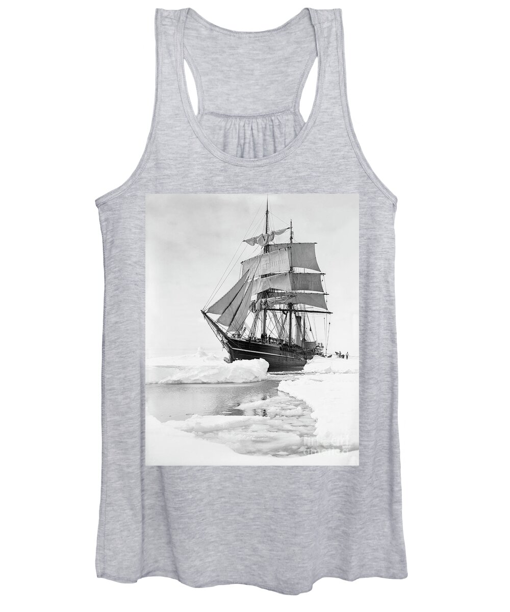 1900s Women's Tank Top featuring the photograph Terra Nova in Antarctic pack ice, 1910 by Scott Polar Research Institute