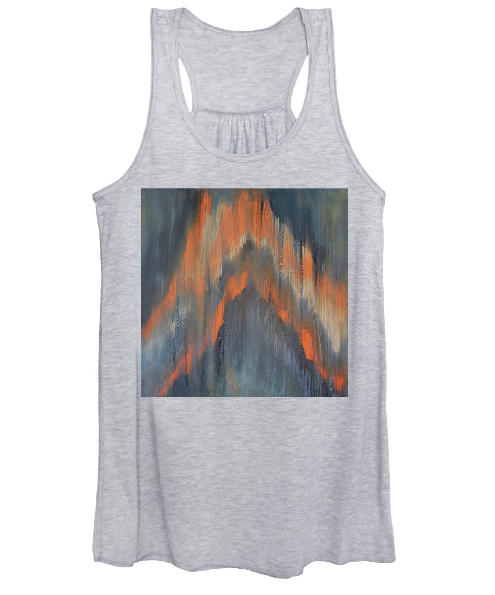 Ikat Women's Tank Top featuring the painting The Cambodian Ikat by Anita Hummel