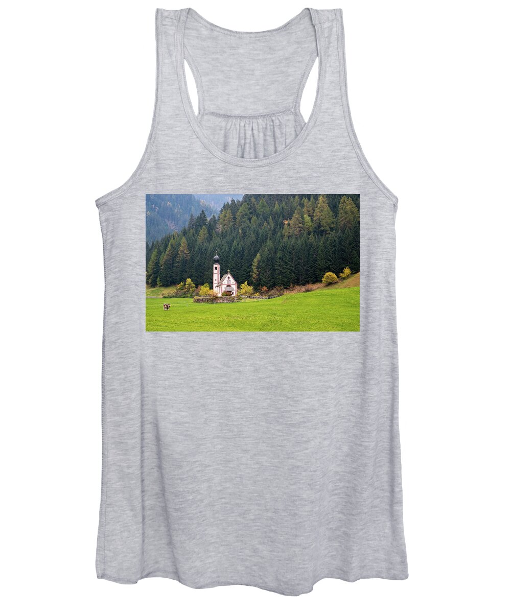 Italy Women's Tank Top featuring the photograph The church of Saint John, Ranui, Chiesetta di san giovanni in R by Michalakis Ppalis
