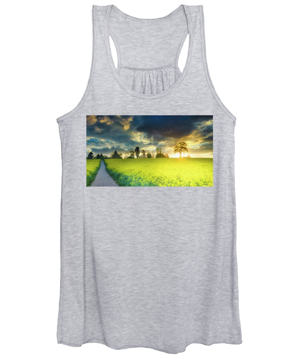 Landscape Women's Tank Top featuring the photograph The day is waking up 1 by Remigiusz MARCZAK