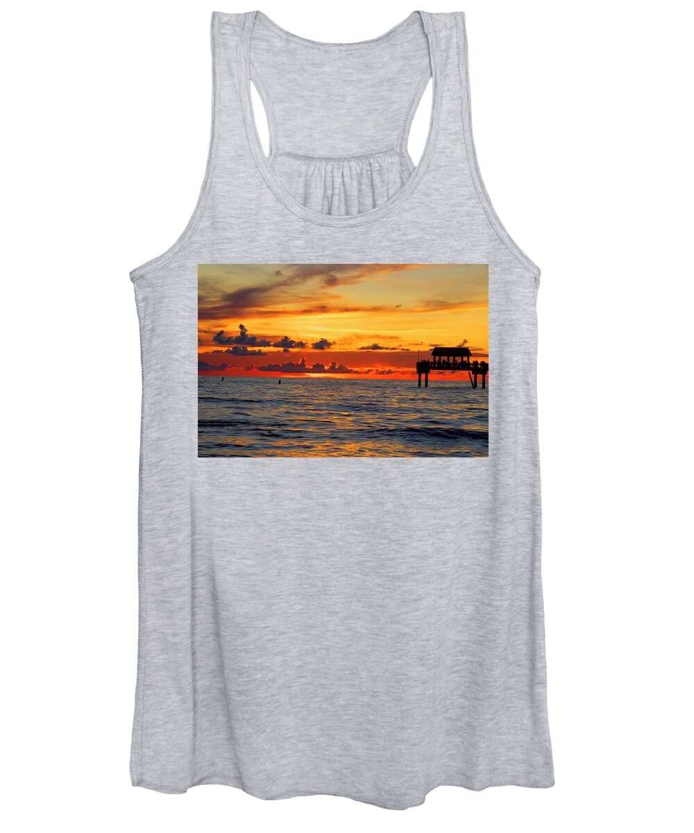 End Women's Tank Top featuring the digital art The End of a Gulf Day by Linda Ritlinger