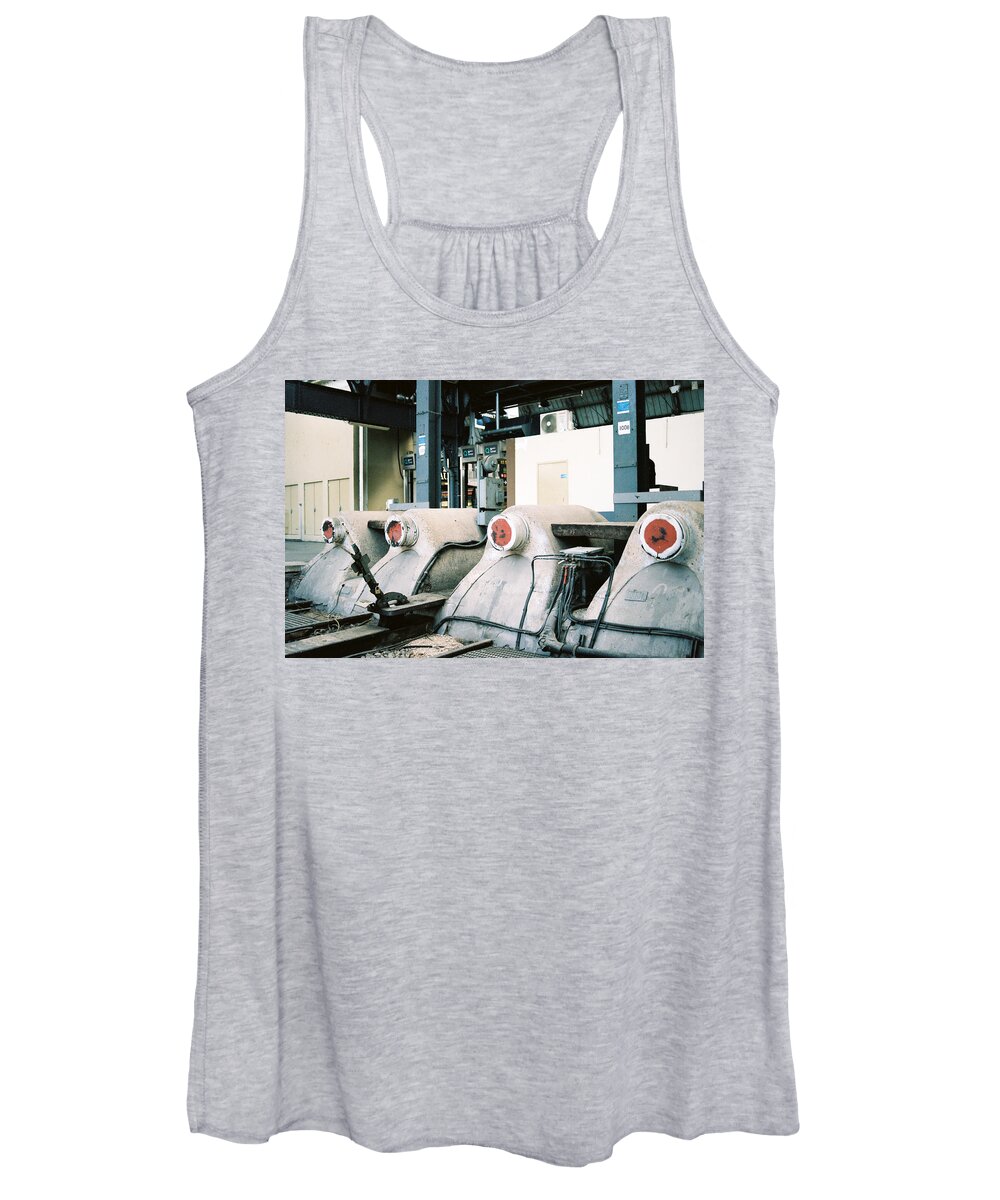 Rail Women's Tank Top featuring the photograph The end of the railway by Barthelemy De Mazenod