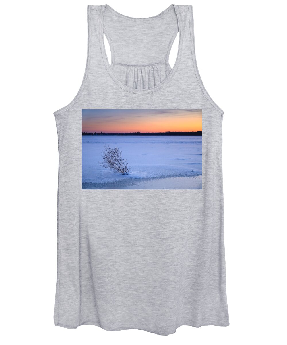 Lake Neatahwanta Women's Tank Top featuring the photograph The Evening Blues by Rod Best