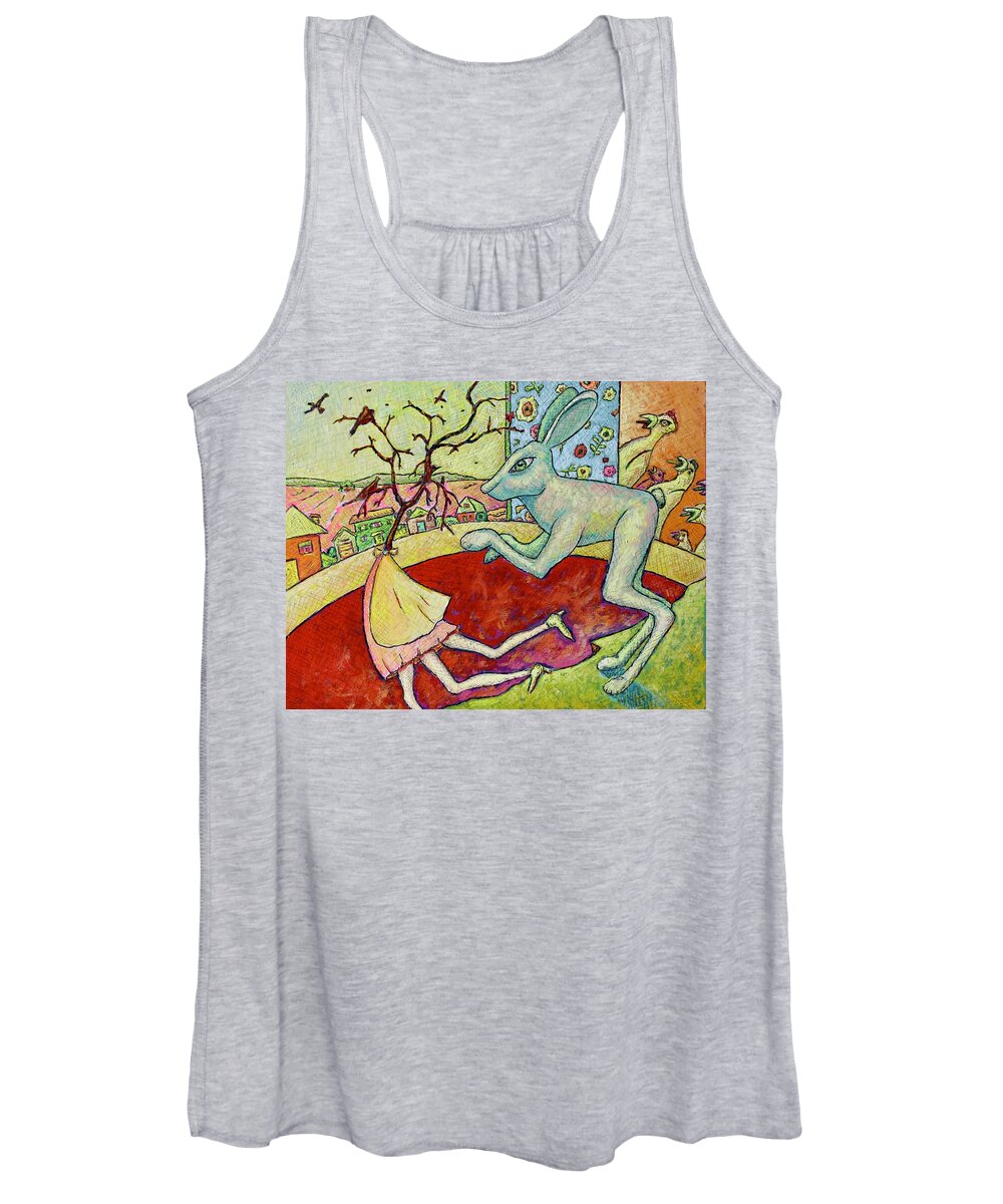 Tree Women's Tank Top featuring the painting The history of civilization by Ronald Walker