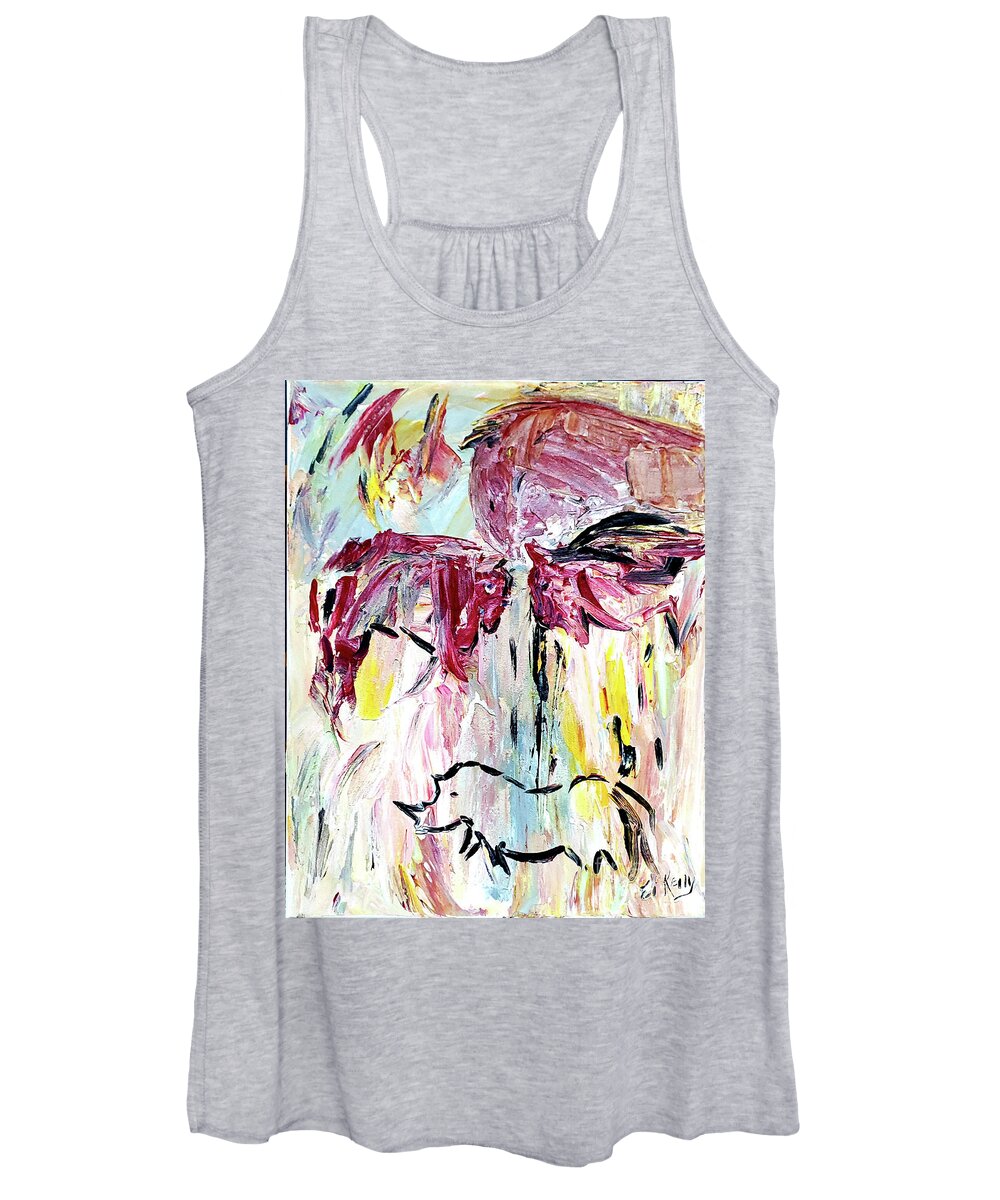 Journey Women's Tank Top featuring the painting The Journey Begins #2 by Eileen Kelly