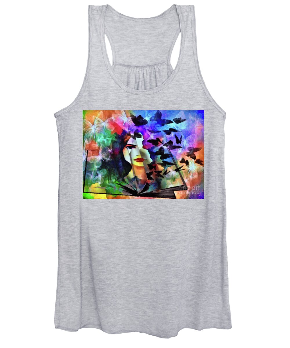 The Only Constant Is Change Women's Tank Top featuring the mixed media The Only Constant is Change by Laurie's Intuitive
