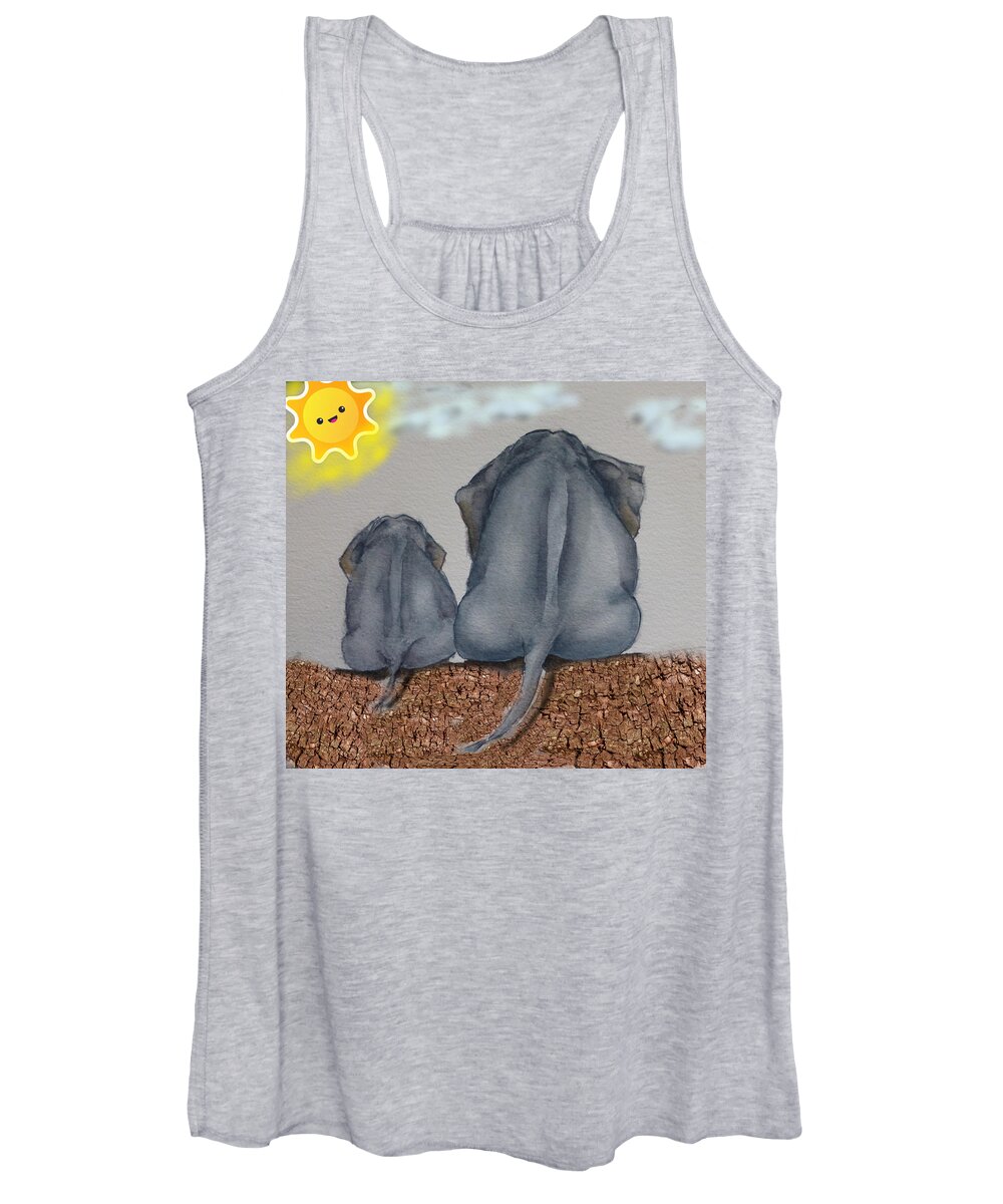 Parent Talk Women's Tank Top featuring the painting Let's Talk by Kelly Mills