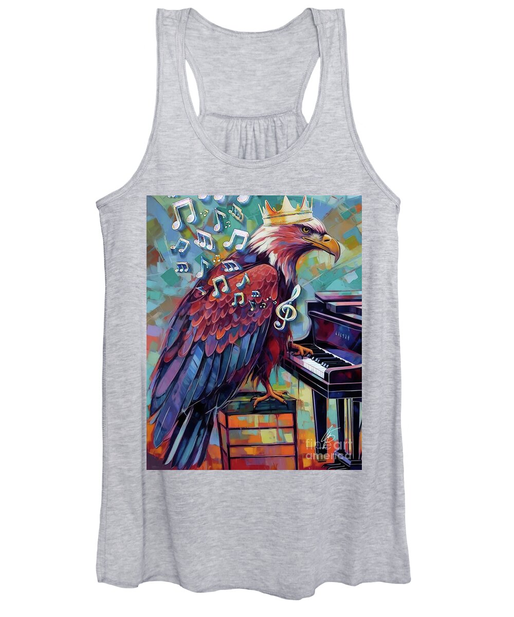 The Pianist Women's Tank Top featuring the digital art The Pianist by Jennifer Page