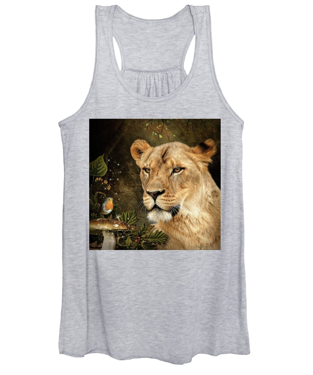 Lioness Women's Tank Top featuring the digital art The Queen by Maggy Pease