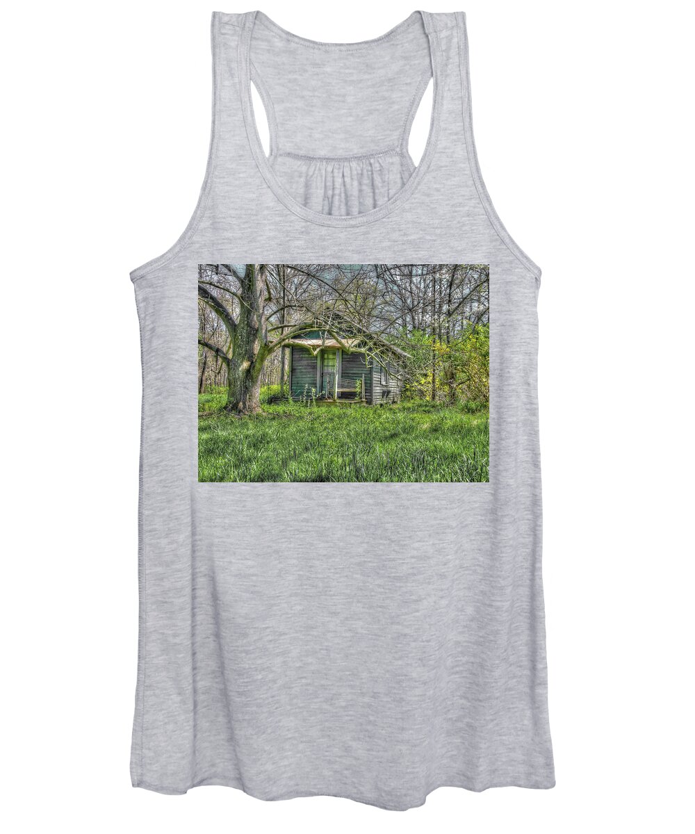 Old Shack Women's Tank Top featuring the photograph The Shack by Randall Dill