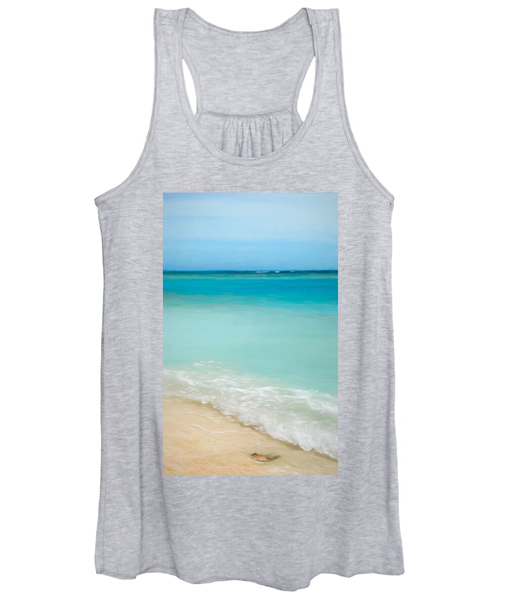 Ocean Women's Tank Top featuring the photograph The Tranquil Sea by Susan Hope Finley