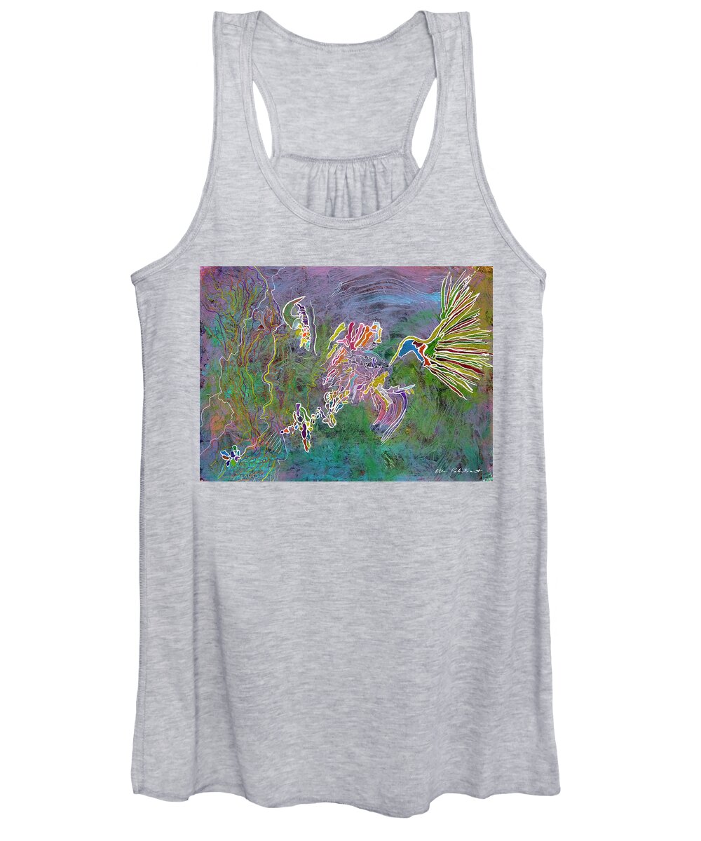 Wall Art Women's Tank Top featuring the painting The Twoodle-Aire by Ellen Palestrant