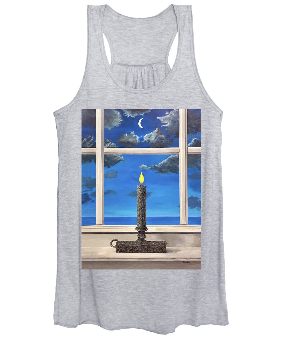 Candlelight Women's Tank Top featuring the painting The Weight of Light by Thomas Blood