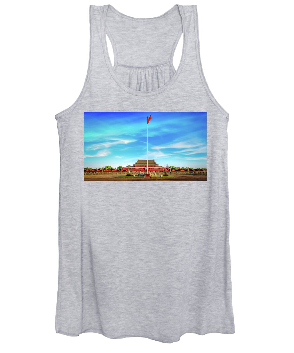 Ancient Women's Tank Top featuring the digital art Tiananmen Square by Kevin McClish