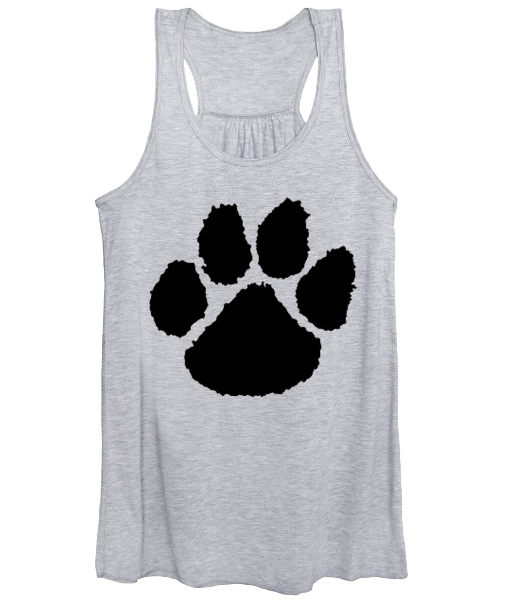Paw Print Women's Tank Top featuring the digital art Tiger Paw by Denise Morgan