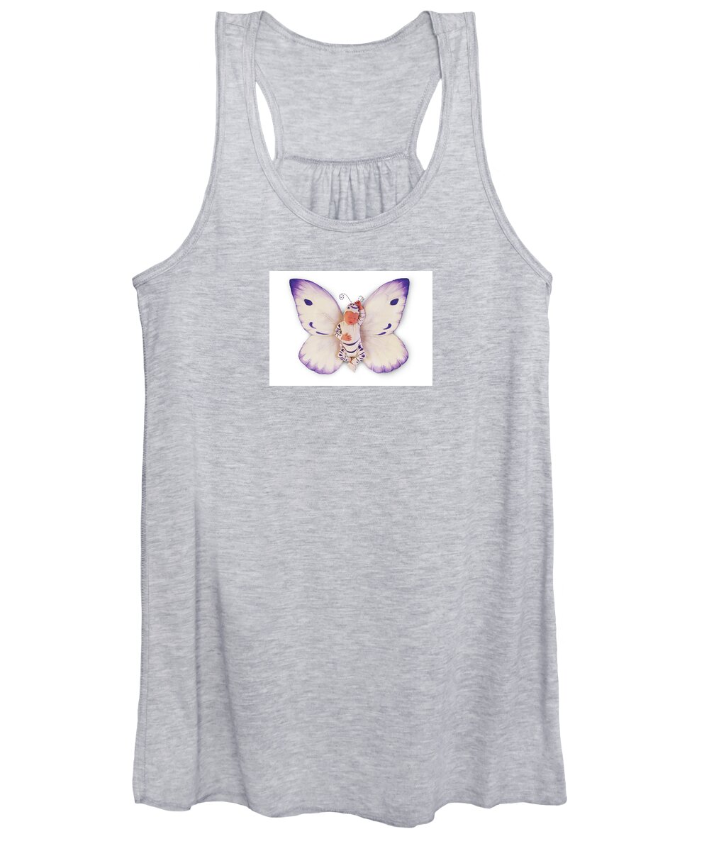 Butterfly Women's Tank Top featuring the photograph Tiny Butterfly #4 by Anne Geddes