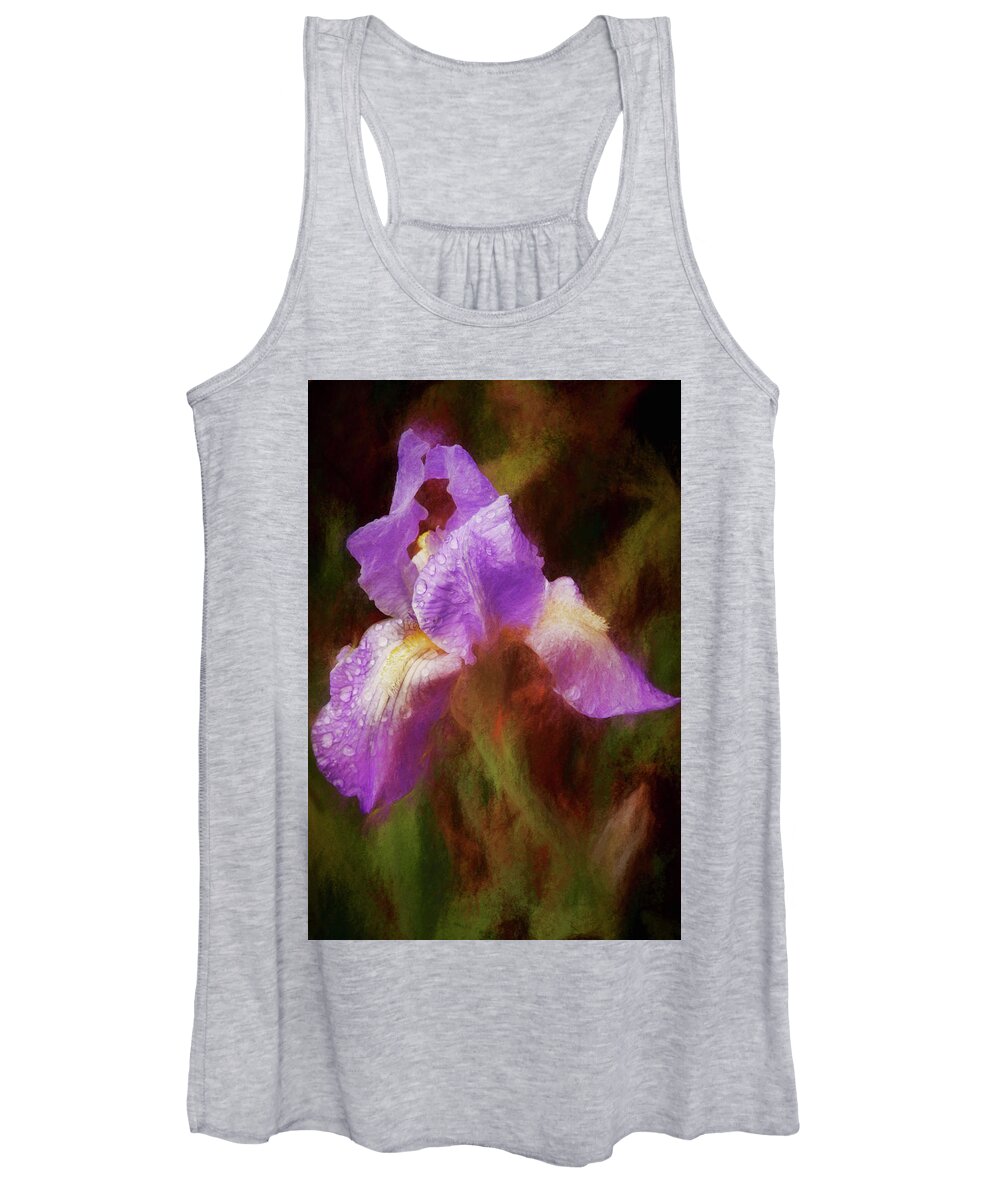 Flower Women's Tank Top featuring the photograph To Dance With Iris Again by Ola Allen