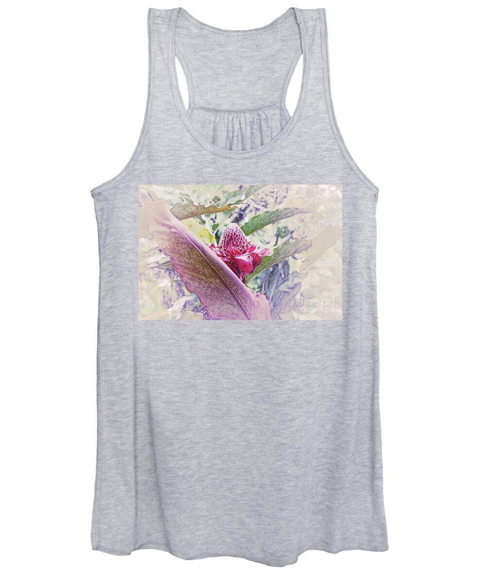 Torch Ginger Women's Tank Top featuring the photograph Torch Ginger I by Cassandra Buckley