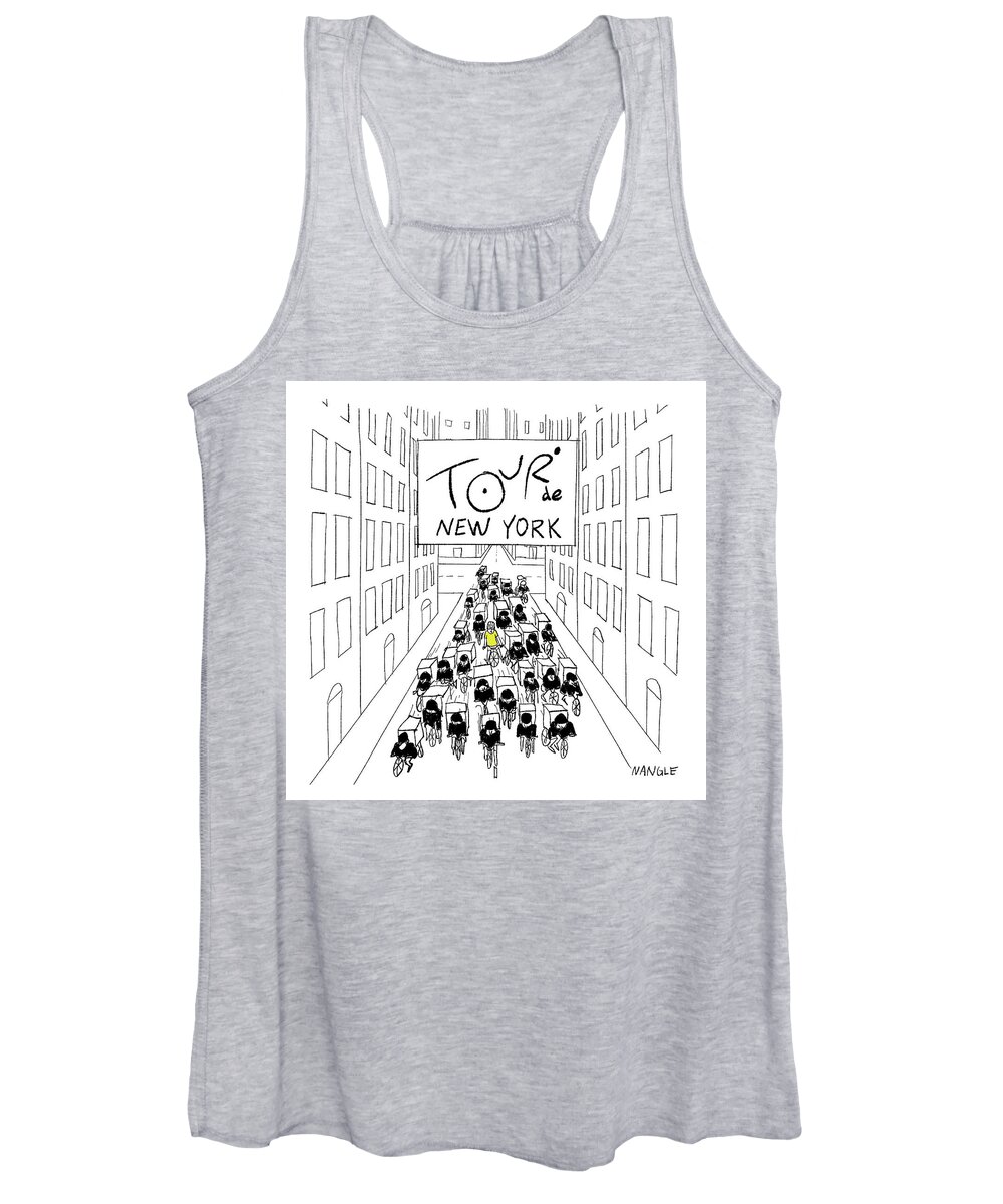 Captionless Women's Tank Top featuring the drawing Tour de New York by Jared Nangle