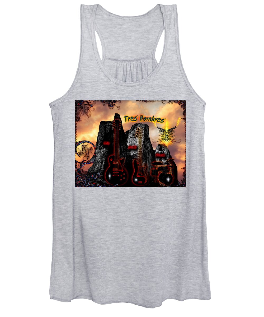 Tres Hombres Women's Tank Top featuring the digital art Tres Hombres by Michael Damiani