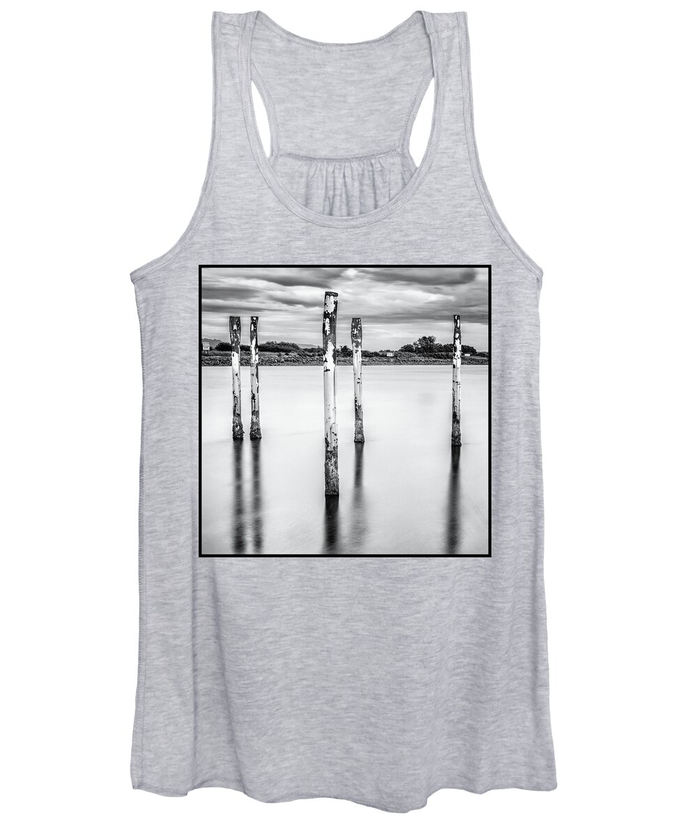 Black & White Women's Tank Top featuring the photograph Two Plus One by Tony Locke