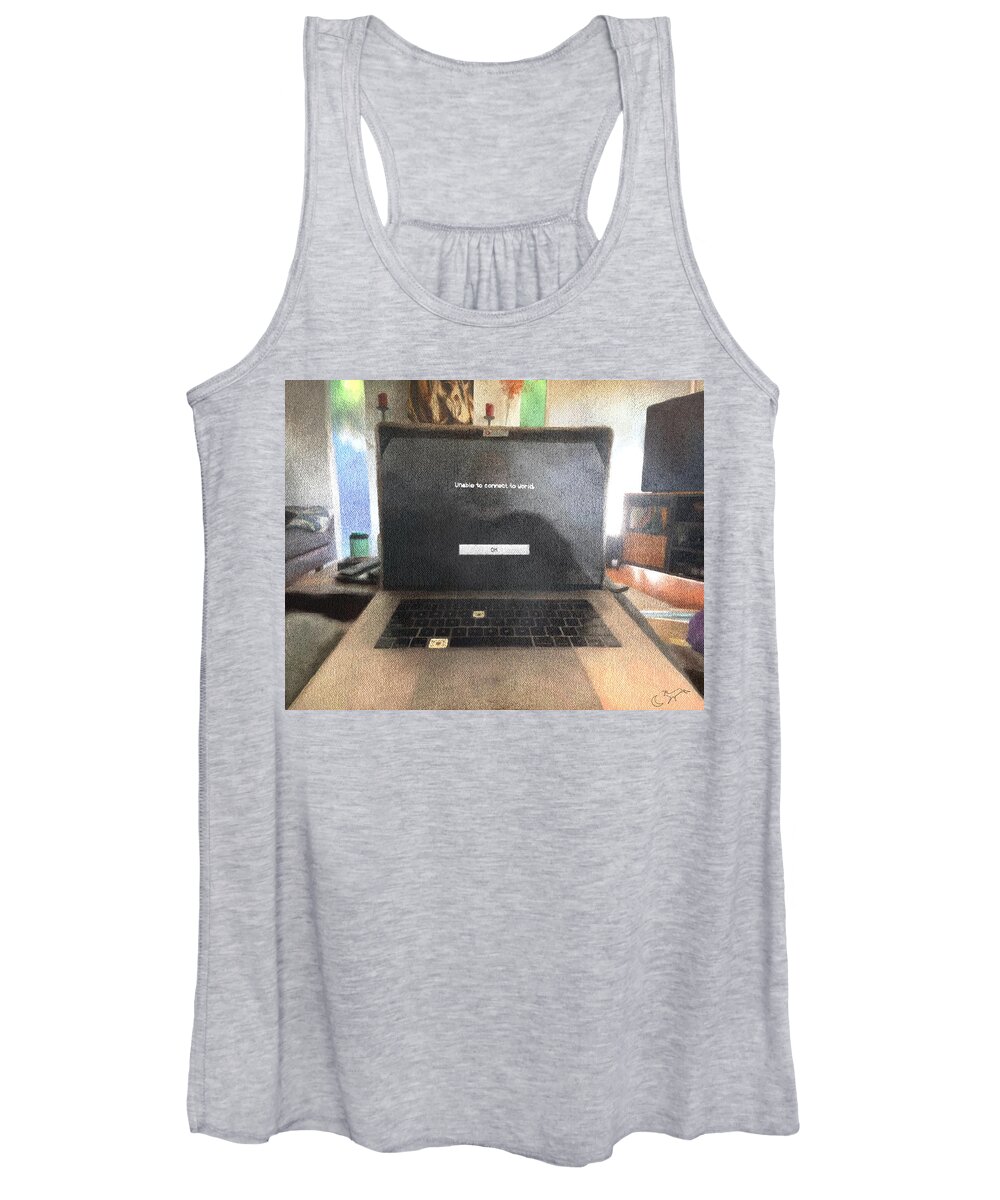  Women's Tank Top featuring the digital art Unable to Connect by Jason Cardwell