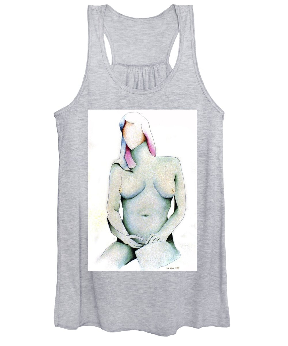 Drawing Women's Tank Top featuring the drawing Under Construction by David Neace