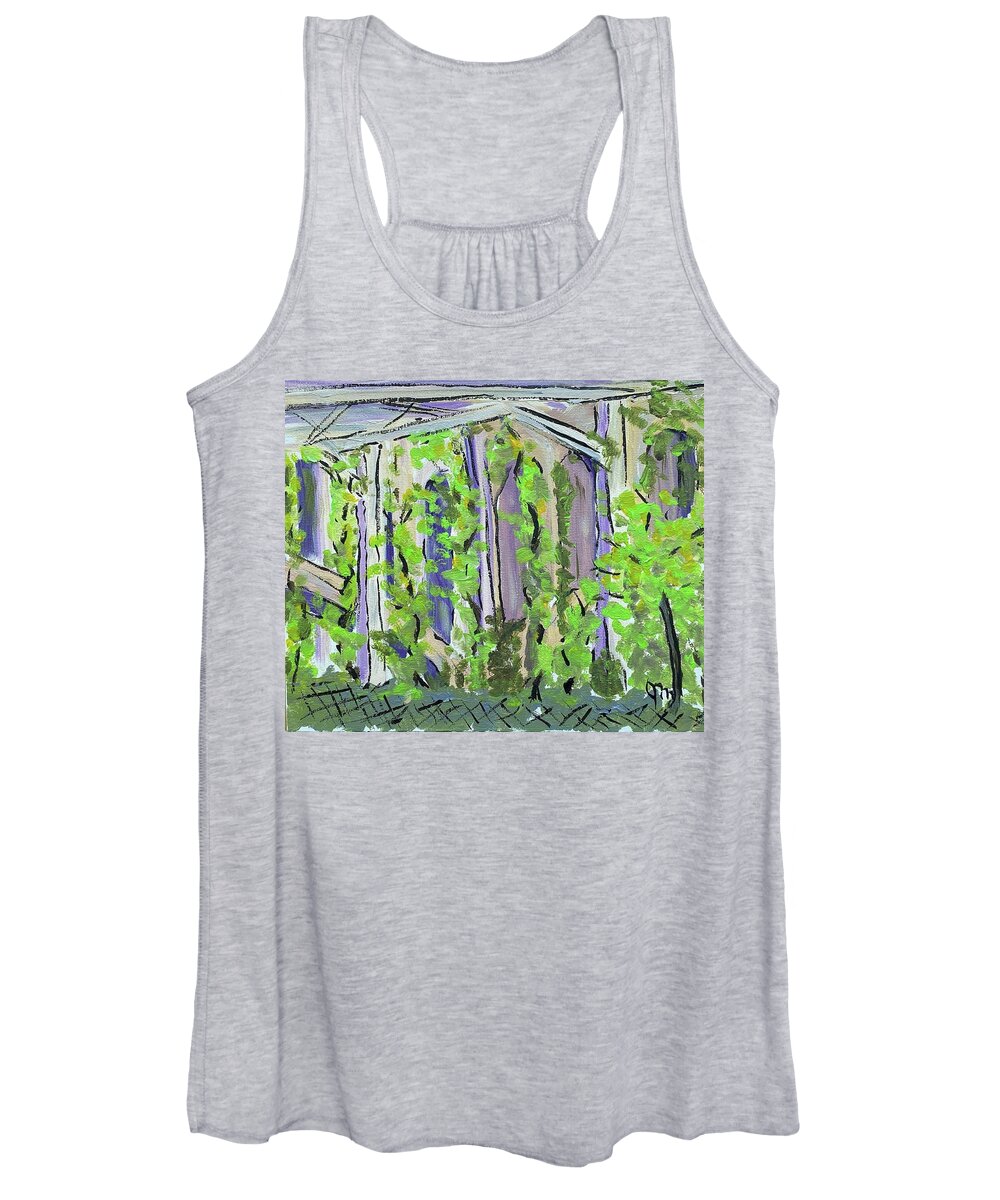  Women's Tank Top featuring the painting Under Key Bridge at High Noon by John Macarthur