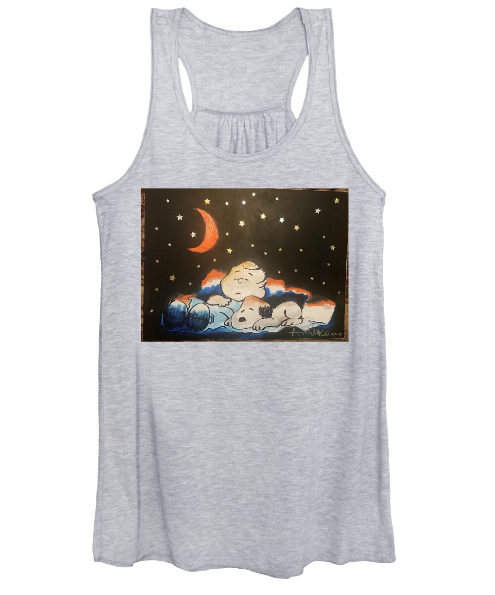  Women's Tank Top featuring the painting Under the Stars by Angie ONeal