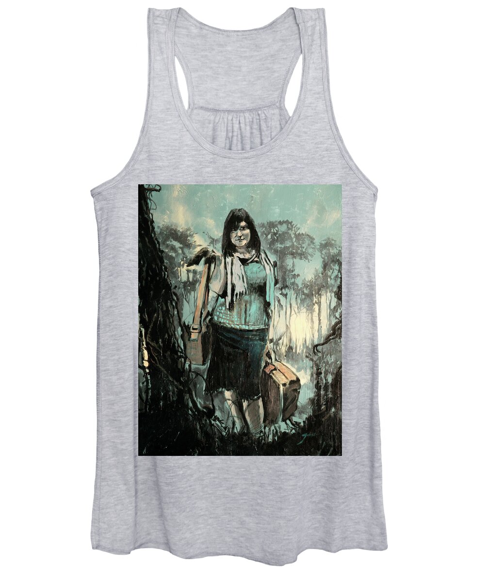 Travel Women's Tank Top featuring the painting Unexpected voyage by Sv Bell