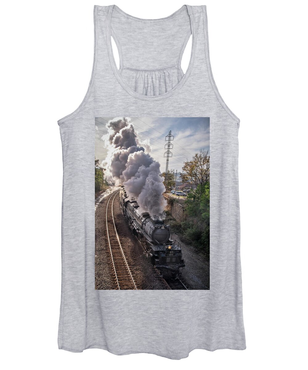 Railroad Women's Tank Top featuring the photograph Union Pacific 4014 Big Boy at Little Rock Arkansas by Jim Pearson