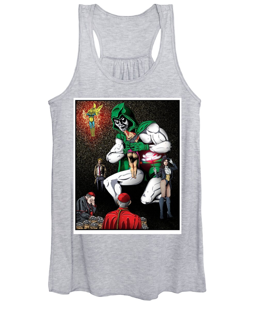 Illustration Women's Tank Top featuring the digital art Untitled #7 from the New Gods Series by Christopher W Weeks