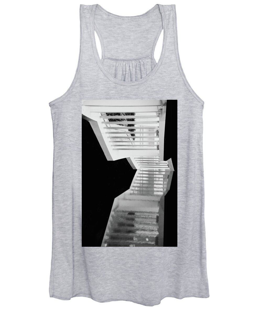 Staircase Women's Tank Top featuring the photograph Up the Down by Jim Signorelli