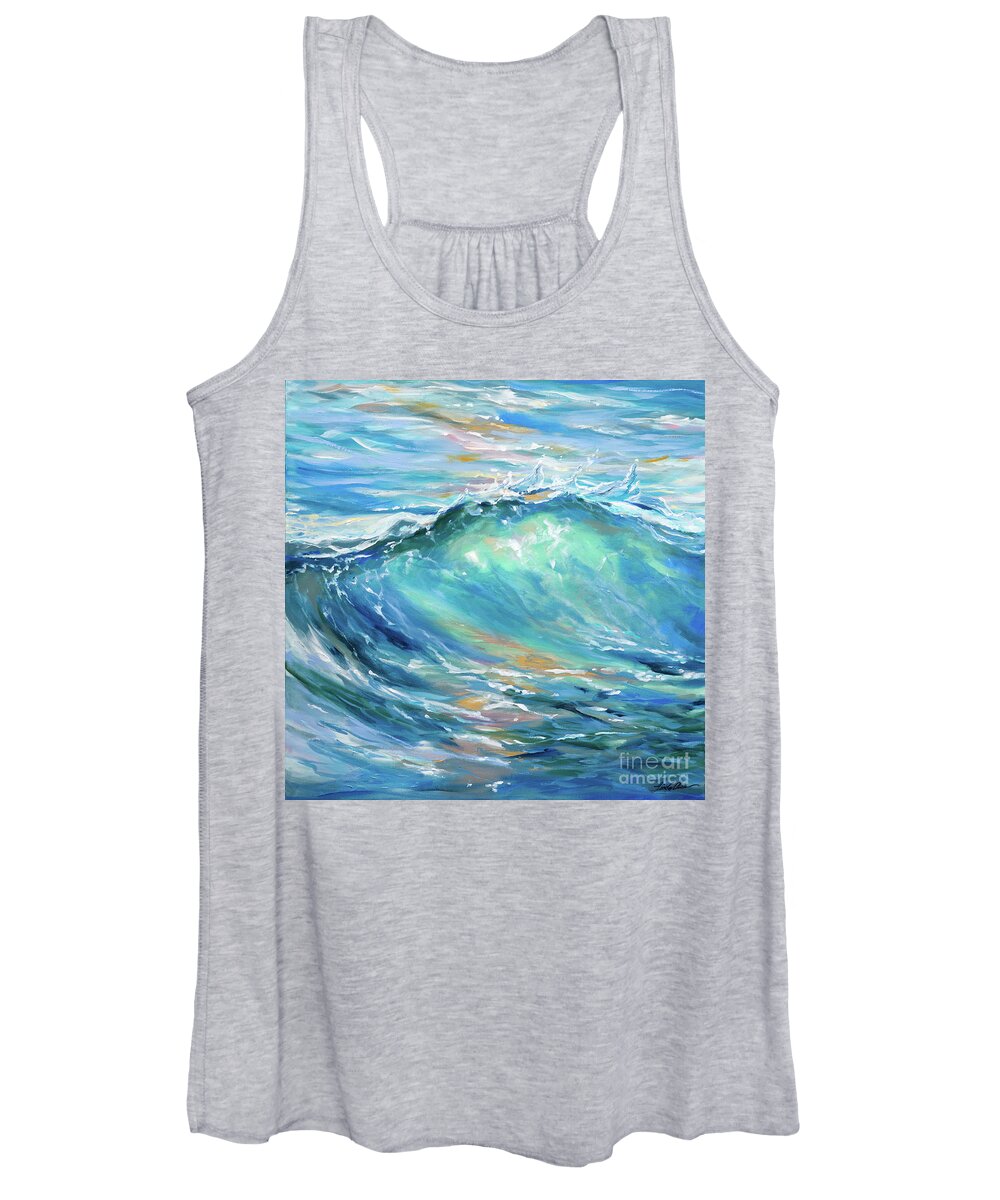 Ocean Women's Tank Top featuring the painting Uplifting by Linda Olsen