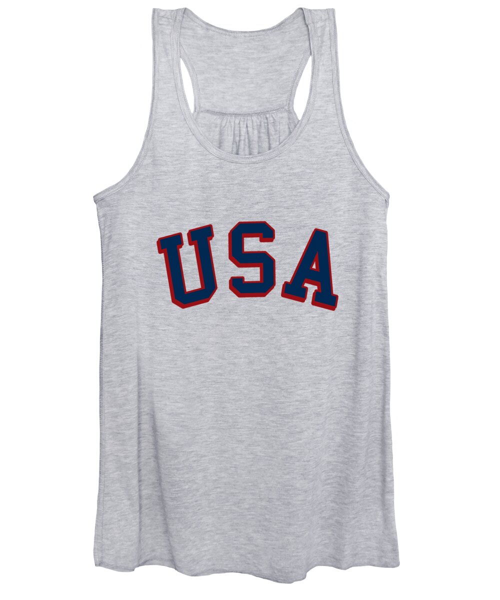 Usa Women's Tank Top featuring the digital art USA America 4th of July by Flippin Sweet Gear