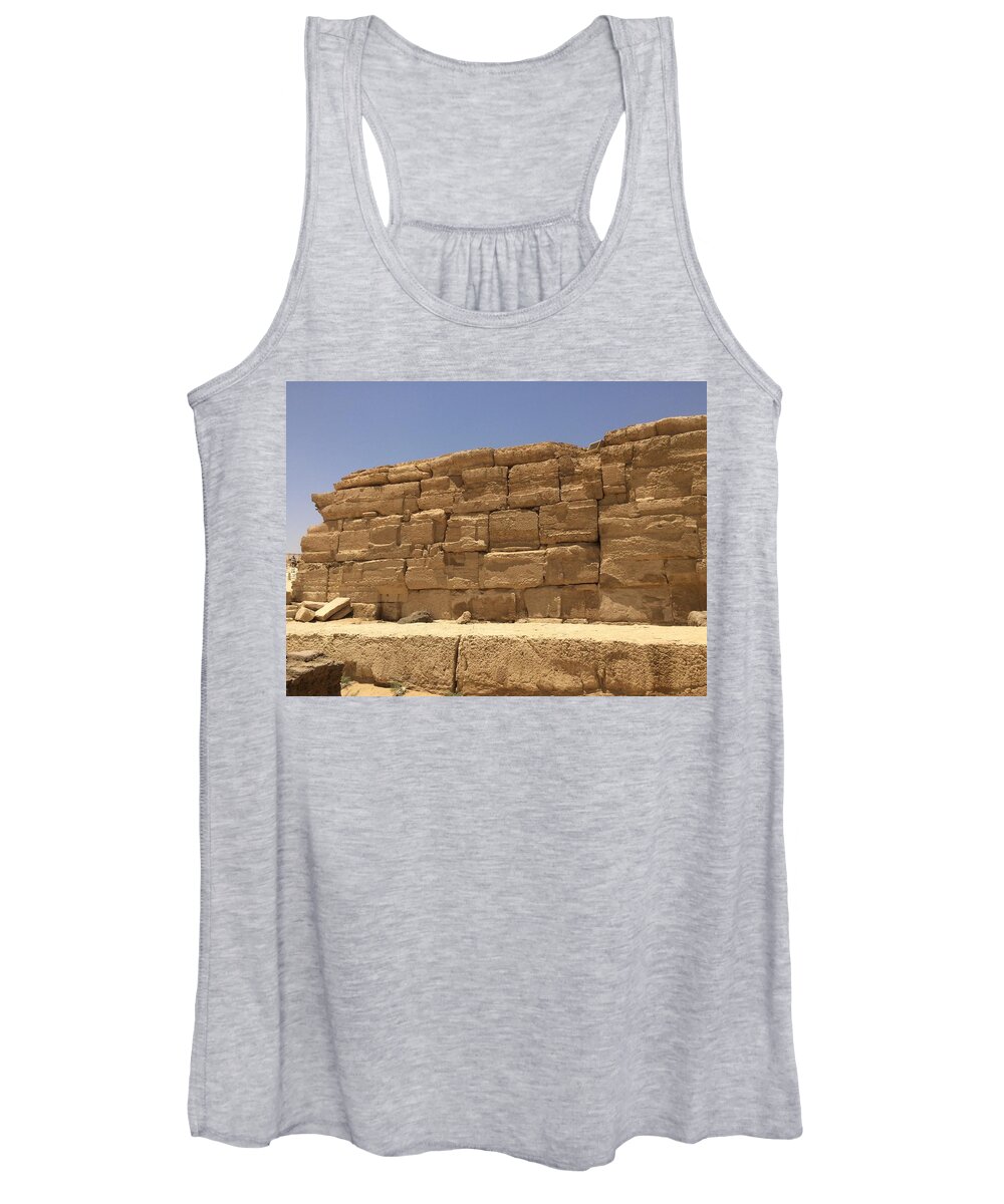 Giza Women's Tank Top featuring the photograph Valley Temple, Giza, Egypt by Trevor Grassi