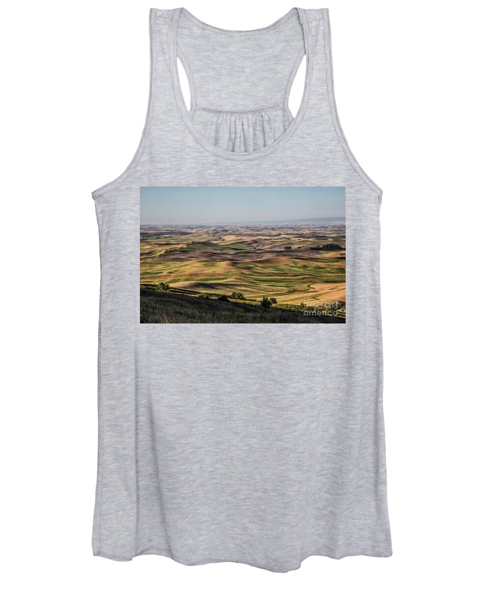Agriculture Women's Tank Top featuring the photograph Velvet Hills by Kathy McClure