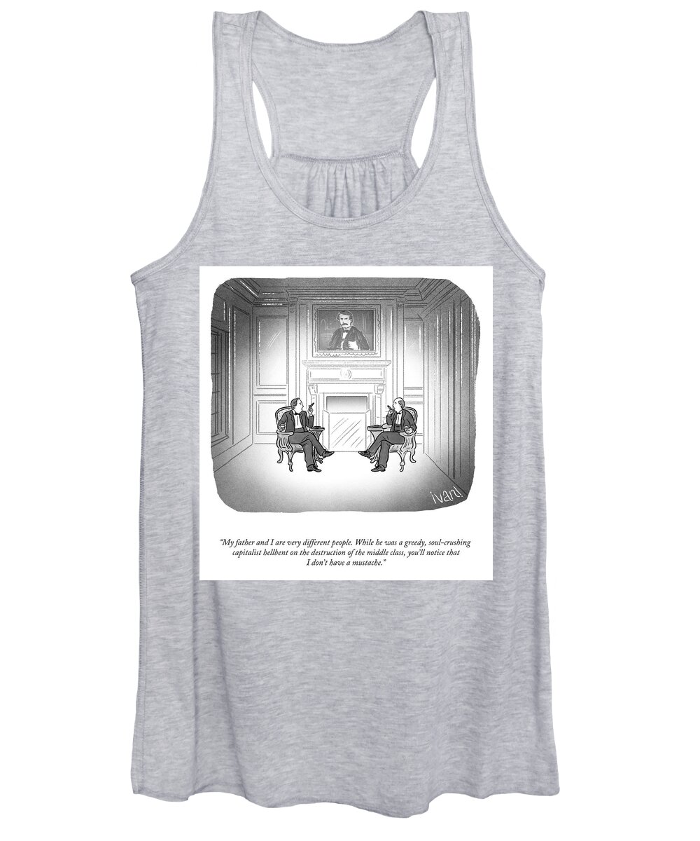 A24806 Women's Tank Top featuring the drawing Very Different People by Ivan Ehlers