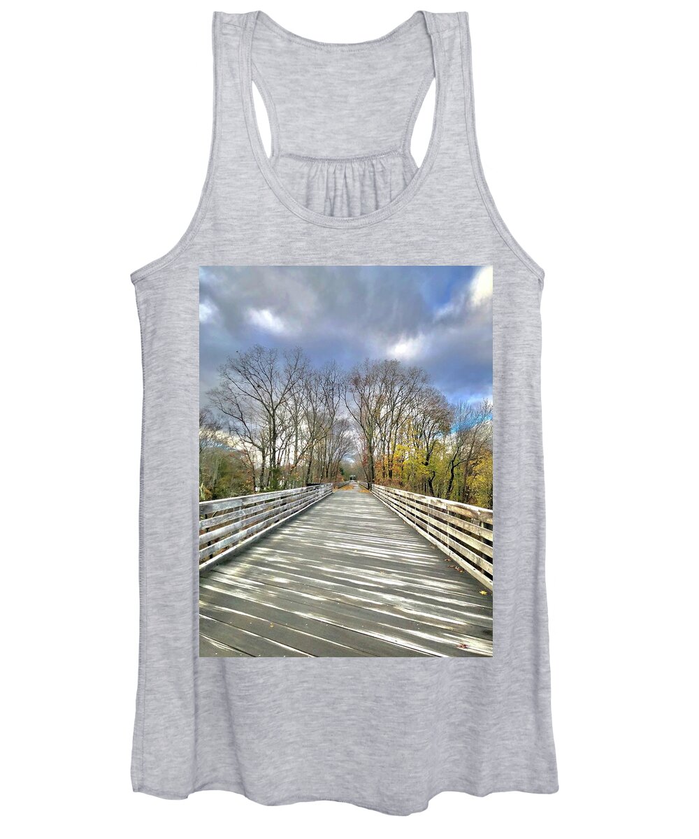 Path Women's Tank Top featuring the photograph Walk in Nature by Lisa Pearlman