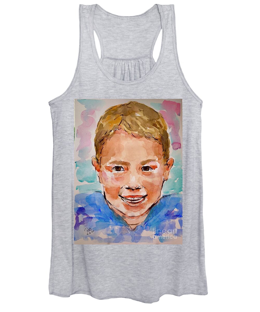 Smiles Women's Tank Top featuring the painting Walton by Patsy Walton