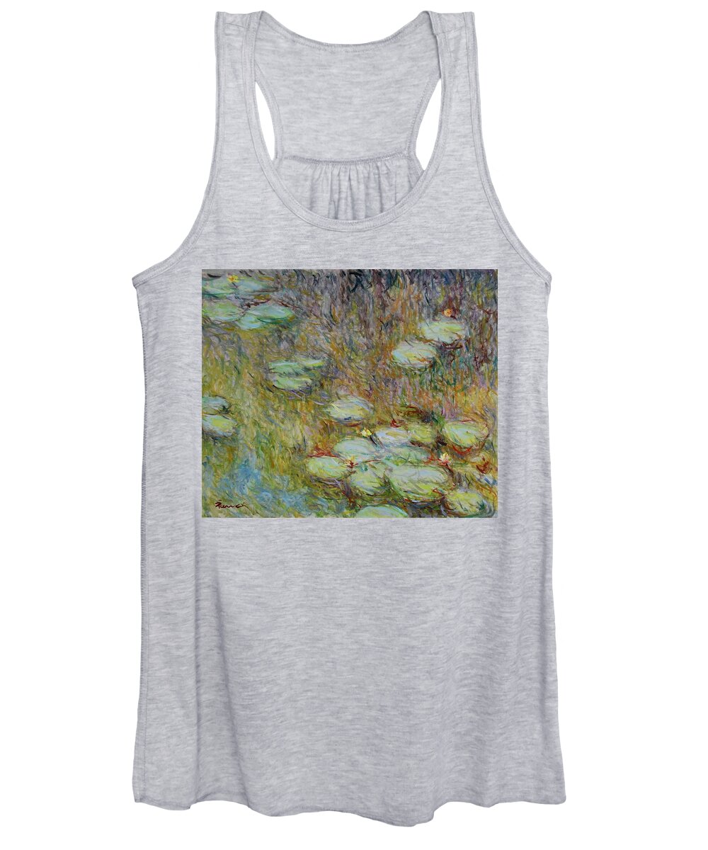 Water Lilies Women's Tank Top featuring the painting Waterlelie Nymphaea Nr.20 by Pierre Dijk
