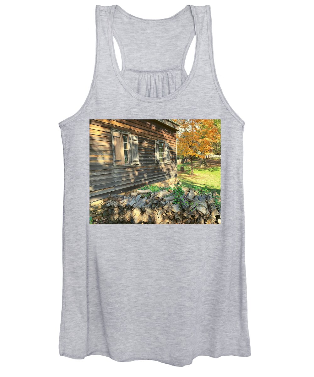 Old Women's Tank Top featuring the photograph Weeds and Wood by Lee Darnell