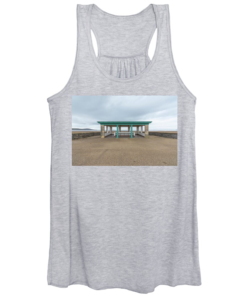 Shelter Women's Tank Top featuring the photograph Weston-super-Mare Shelter 1 by Stuart Allen