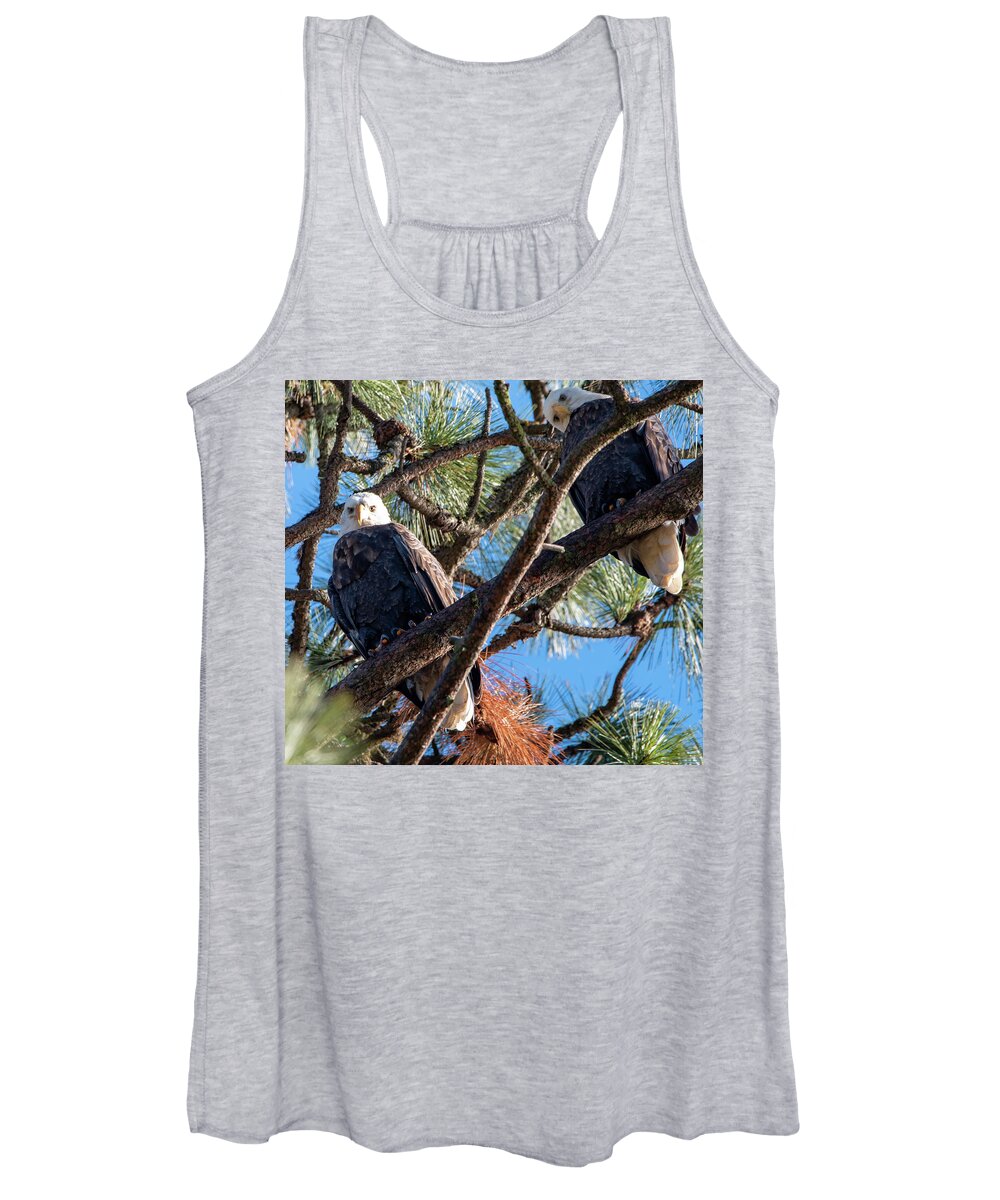 Bald Eagles Women's Tank Top featuring the photograph What Are You Looking At? by Matthew Nelson