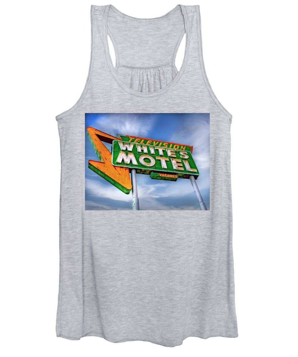 White's Women's Tank Top featuring the photograph White's Motel Mohave, California by Matthew Bamberg