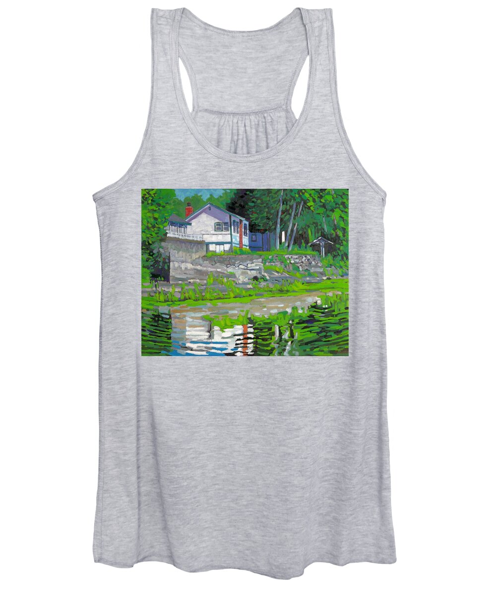 2466 Women's Tank Top featuring the painting Wick's Pick Lodge of Singleton by Phil Chadwick